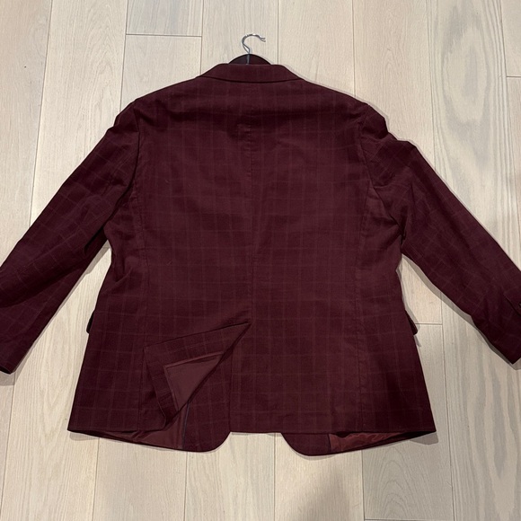 Men's Stafford Burgundy Blazer - Picture 5 of 6